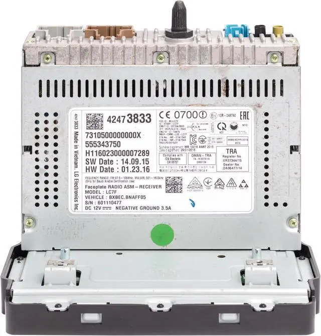 Alt view image 5 of 5 - 2016 Chevrolet Cruze AM FM Radio Receiver 7 Inch Touchscreen Display 42473833