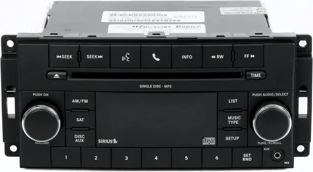 Main image of Jeep & Chrysler 2011-2012 Radio AM FM mp3 CD Sirius Aux Input P05091226AD RES