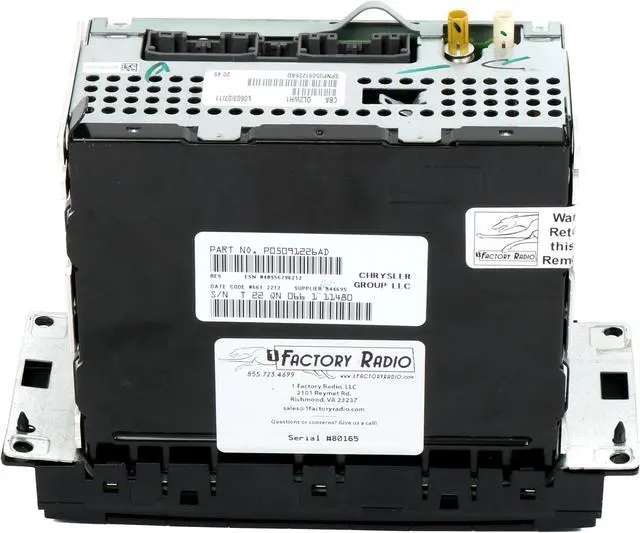 Alt view image 6 of 6 - Jeep & Chrysler 2011-2012 Radio AM FM mp3 CD Sirius Aux Input P05091226AD RES