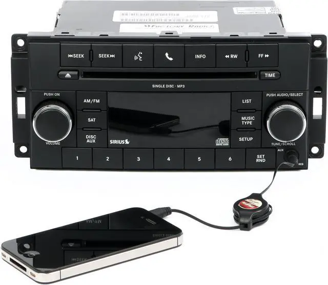 Alt view image 2 of 6 - Jeep & Chrysler 2011-2012 Radio AM FM mp3 CD Sirius Aux Input P05091226AD RES