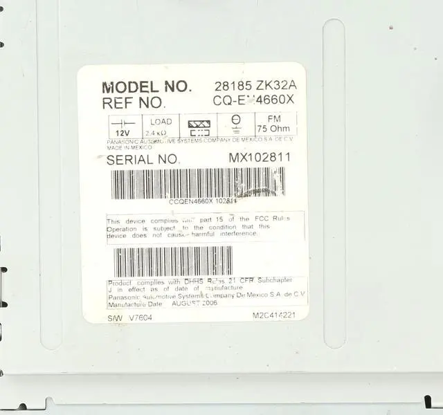 Alt view image 5 of 5 - 2007-08 Nissan Maxima AM FM Radio 6 CD Navi Capable 28185ZK32A