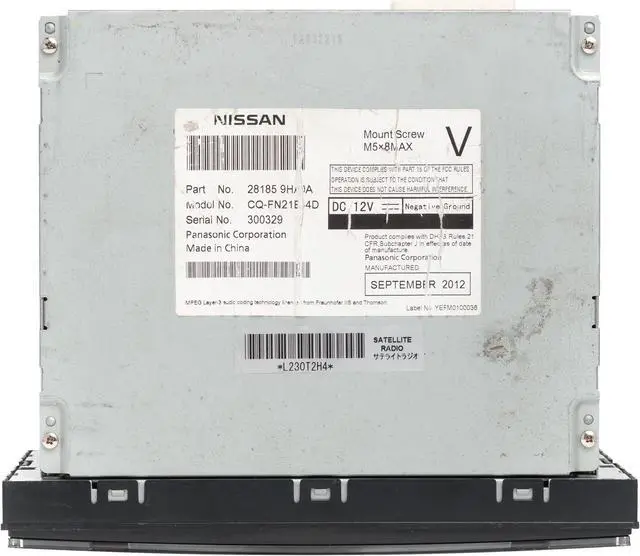 Alt view image 5 of 5 - 2010-2012 Nissan Altima AM FM XM Radio Receiver CD Player Aux Part ID 281859HA0A