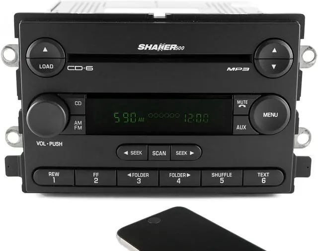 Main image of 2006 Ford Mustang AM FM 6 CD Radio with Bluetooth Mod Shaker 500 6R3T-18C815-HE