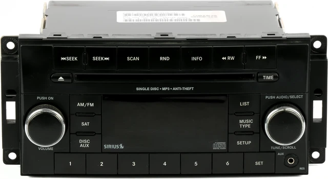 Alt view image 2 of 5 - 2015-2017 Chrysler Jeep Wrangler AMFM Single CD OEM Player Radio P05091164AC RES