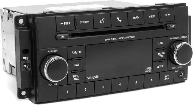 Alt view image 3 of 5 - 2013-2017 Chrysler Dodge Jeep AM FM XM Radio MP3 CD Player w Aux P05091197AE RES