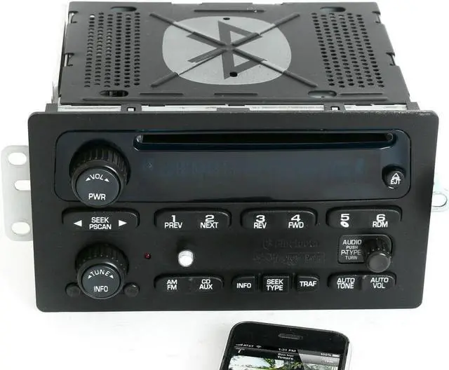 Main image of Chevy & GMC S10 Body 2001-2003 Truck Radio AM FM CD w Bluetooth Music - 15091316