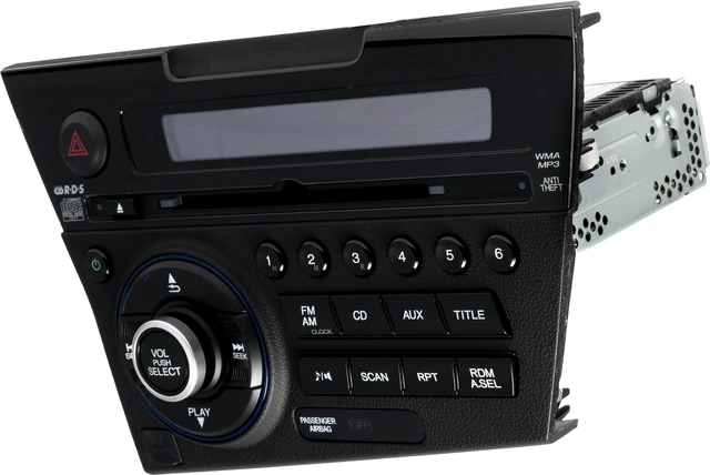 Alt view image 3 of 5 - 2011-12 Honda CR-Z AM FM Radio CD Player Auxiliary Input Part Number 39100SZTA01