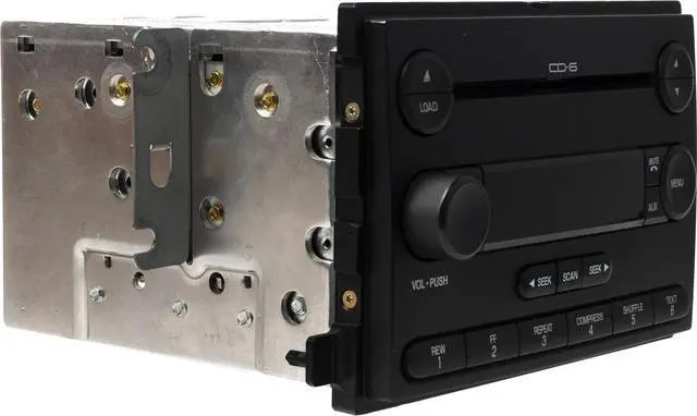 Alt view image 3 of 5 - 2005 Ford Freestar AMFM Radio Receiver 6 Disc CD Player Part Number 5F2T18C815AA