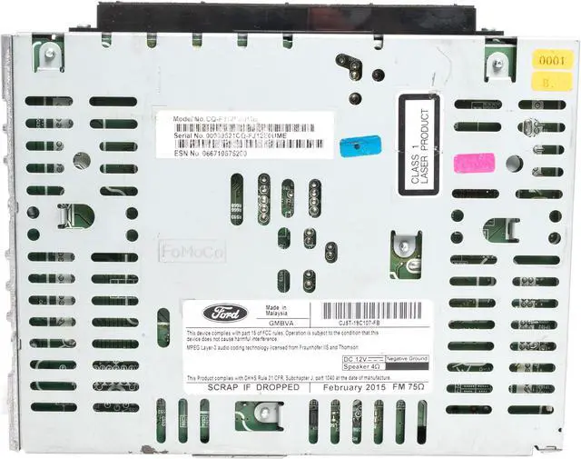 Alt view image 5 of 5 - 2015-2016 Ford Escape OEM AM FM Radio Single Disc CD MP3 Player CJ5T-19C107-FB