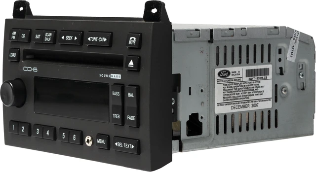 Alt view image 2 of 5 - 2008-11 Lincoln Town Car Radio AM FM 6 Disc CD Player w Aux Input 8W1T-18C815-CB
