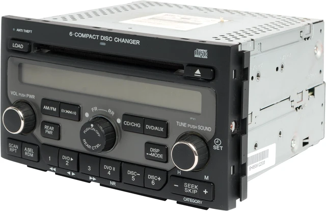Alt view image 2 of 5 - 2006-2008 Honda Pilot AM FM Radio XM 6 Disc CD Player 39100-S9V-A800 OPT 1PV1