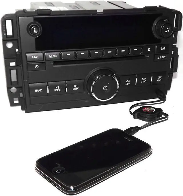 Main image of Chevy GMC Truck Radio 2009-2012 AM FM CD w Aux Input 20935116 Plastic UNLOCKED