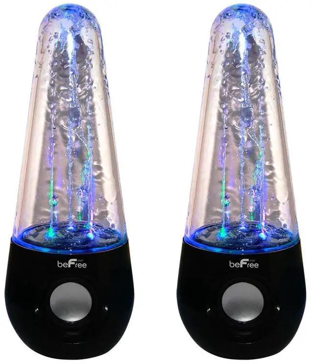 Main image of beFree Sound Bluetooth LED Dancing Water Multimedia Speakers - Black