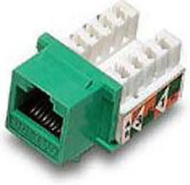 Main image of BattleBorn GC-KEY45L-90GRN - Cat5 / 5e Tool Less Keystone Jack (Green)