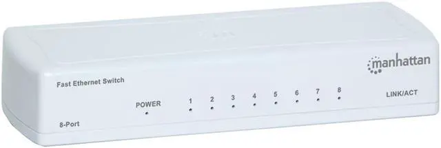 Alt view image 4 of 4 - Manhattan 8-Port Ethernet Network Switch: Expand Your Network with Easy Plug-and-Play, Compact Design, and Energy-Saving Technology - 560689