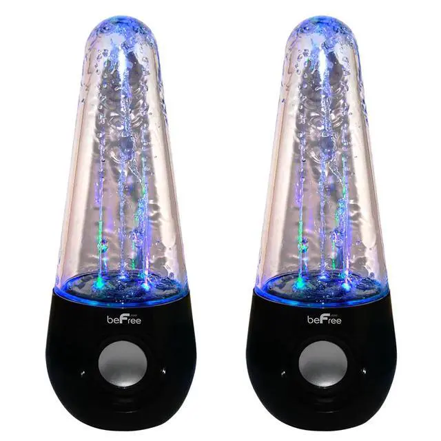 Alt view image 2 of 5 - beFree Sound Bluetooth LED Dancing Water Multimedia Speakers - Black