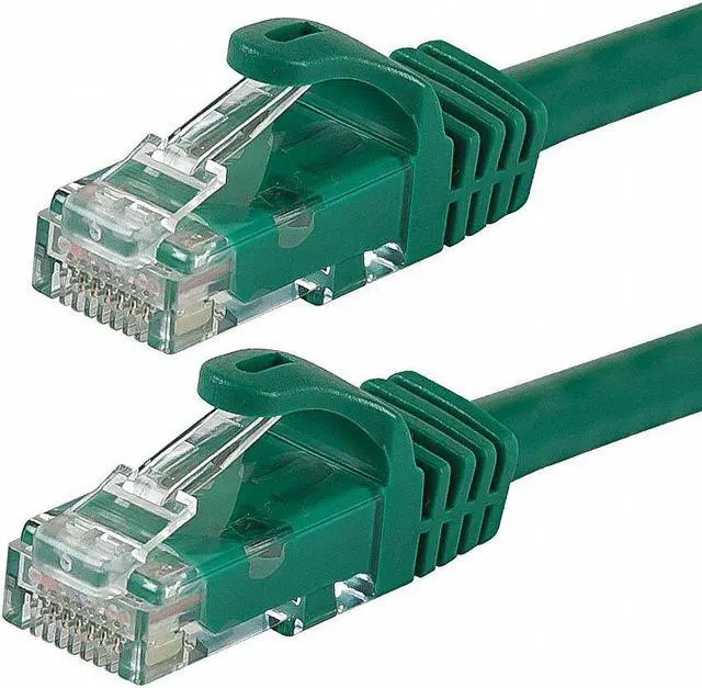 Alt view image 2 of 10 - Monoprice Cat6 Ethernet Patch Cable - 100 Feet - Green | Network Internet Cord - RJ45, Stranded, 550Mhz, UTP, Pure Bare Copper Wire, 24AWG - Flexboot Series