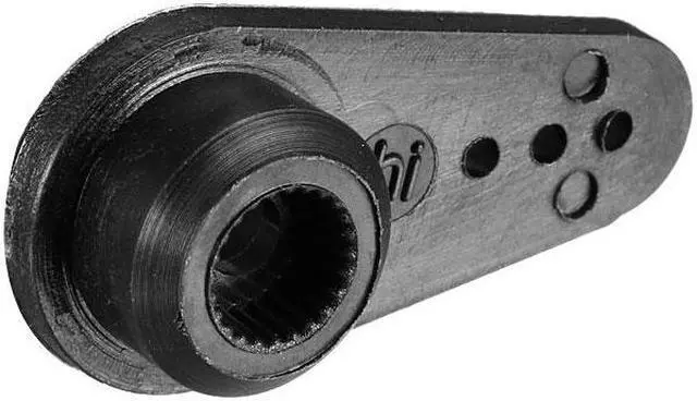Alt view image 4 of 5 - Plastic Servo Arm 24T Black, 3mm Hole Single / Double Arm for 1 Set