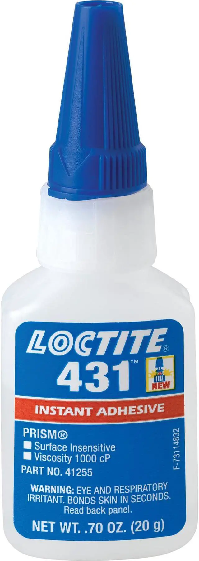 Alt view image 2 of 3 - LOCTITE 868371 Instant Adhesive, 431 Series, Clear, 0.7 oz, Bottle