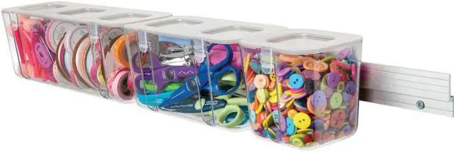 Alt view image 4 of 12 - Deflecto Caddy Organizer System Stackable 16"W x 11"L x 22-1/4"H AST 329003BB
