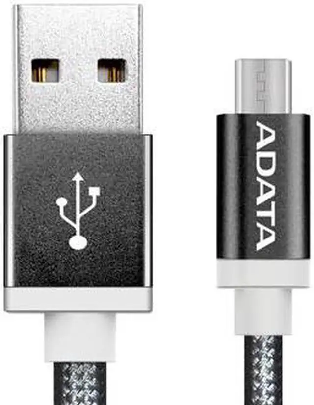 Alt view image 4 of 5 - AData Android USB to Micro USB Charging/Sync Cable, 100cm - Black