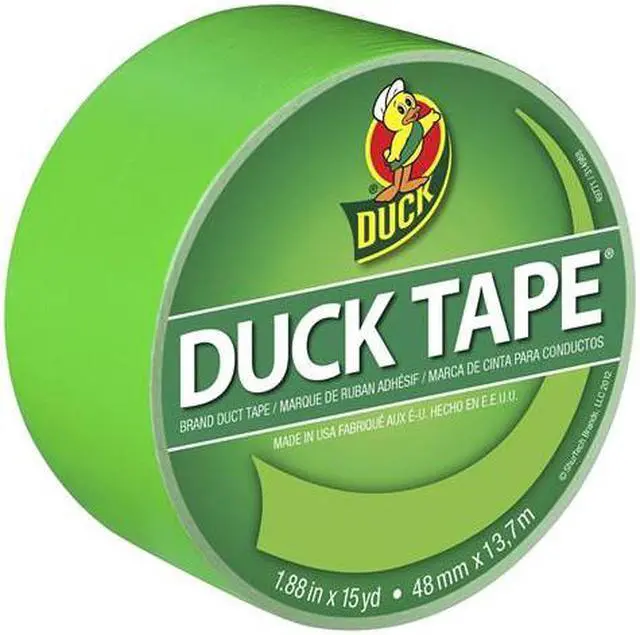 Alt view image 4 of 10 - Colored Duct Tape, 9 mil, 1.88" x 15 yds, 3" Core, Neon Green 1265018
