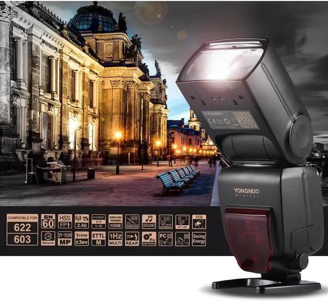 Alt view image 6 of 6 - YONGNUO YN685 i-TTL HSS 1/8000s GN60 2.4G Wireless Flash for Nikon DSLR Cameras