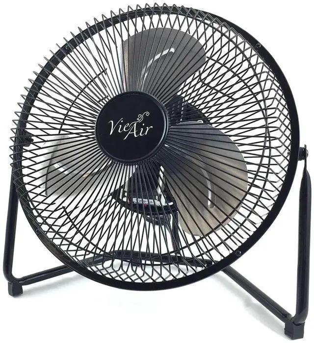 Alt view image 3 of 11 - Vie Air 9" High Velocity Tilting 3 Speed Metal Floor Fan