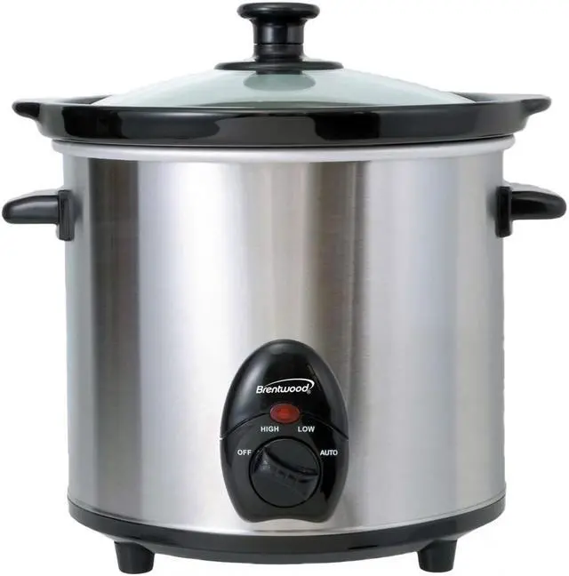 Alt view image 12 of 18 - Brentwood SC-130S 3-Quart Slow Cooker (Stainless Steel Body)