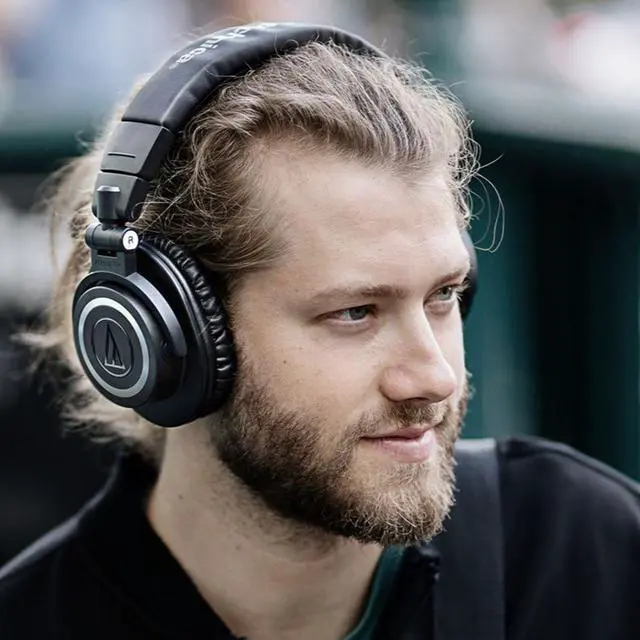 Alt view image 5 of 20 - AudioTechnica ATH-M50xBT Wireless Over-Ear Headphones with Built-In Remote and Microphone (Black)