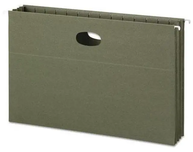 Main image of Smead Manufacturing 64326 100 Percent Recycled Hanging Pockets with Full-Height Gusset, Legal