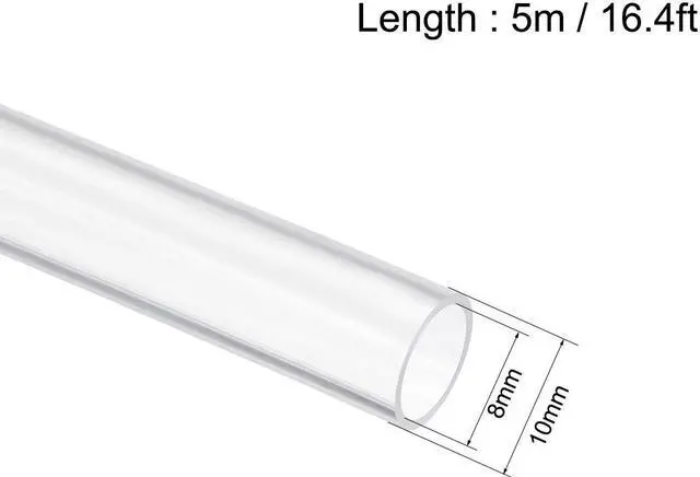 Main image of Silicone Tubing 8mm ID X 10mm OD 16.4ft 5m Flexible Silicon Rubber Tube Air Hose Pipe for Pump Transfer Clear