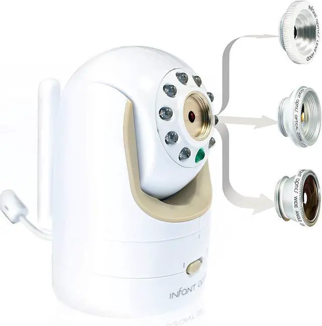 Alt view image 12 of 20 - Infant Optics DXR-8 Pan/Tilt/Zoom 3.5" Video Baby Monitor With Interchangeable Optical Lens