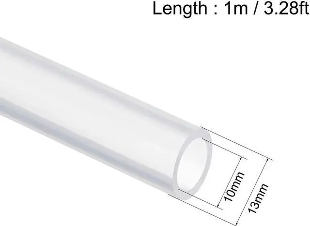 Main image of Silicone Tubing 10mm ID X 13mm OD 3.28ft 1m Flexible Silicon Rubber Tube Air Hose Pipe for Pump Transfer Clear