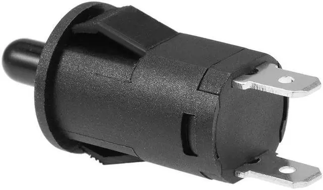 Alt view image 2 of 3 - Refrigerator Door Light Switch 10mm Momentary Fridge Switch Normally Closed PB35 AC 250V 3A Black 3pcs