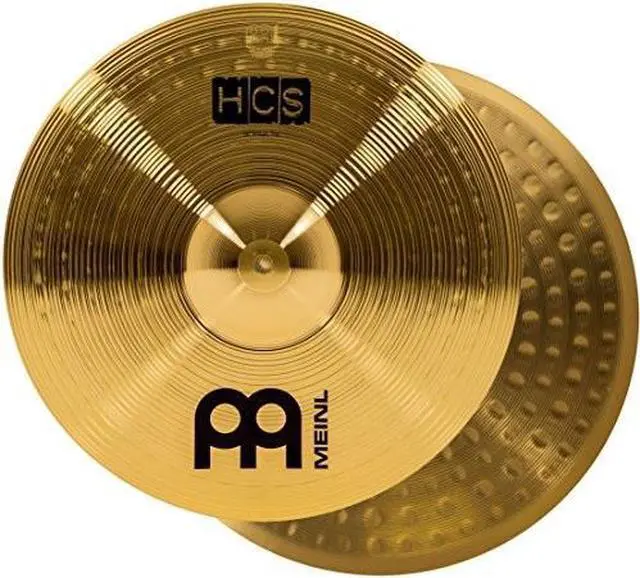 Main image of meinl 14 hihat hi hat cymbal pair  hcs traditional finish brass for drum set, made in germany, 2year warranty hcs14h
