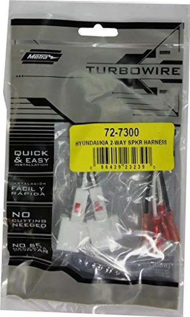 Alt view image 3 of 9 - Metra 72-7300 2-Way Speaker Connector Wire Harness for Select Kia Sorento (pair)