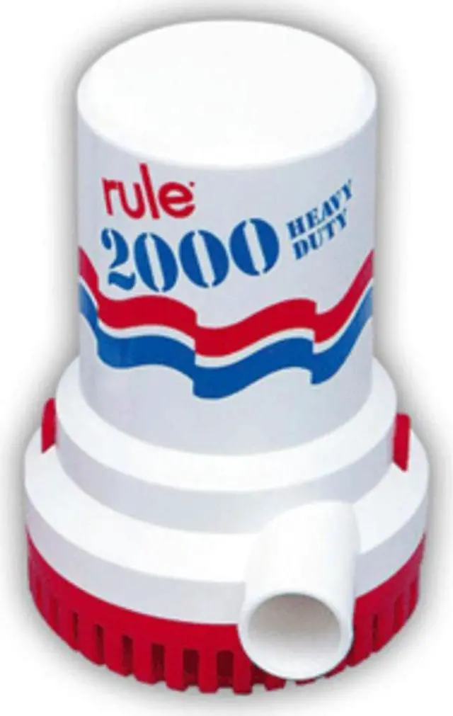 Alt view image 3 of 9 - RULE 2000 GPH NON AUTOMATIC BILGE PUMP 12V