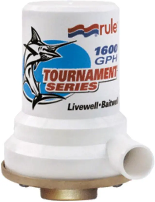 Alt view image 3 of 4 - RULE TOURNAMENT SERIES BRONZE  BASE 1600 LIVEWELL PUMP