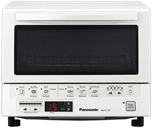 Alt view image 7 of 11 - Panasonic Toaster Oven FlashXpress with Double Infrared Heating and Removable 9-Inch Inner Baking Tray, 1300W, 4-Slice, White