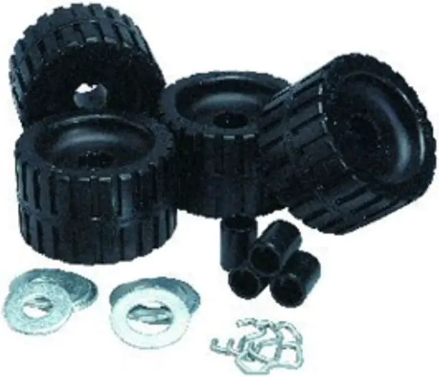 Alt view image 2 of 4 - C.E. Smith Ribbed Roller Replacement Kit - 4 Pack - Black [29210]