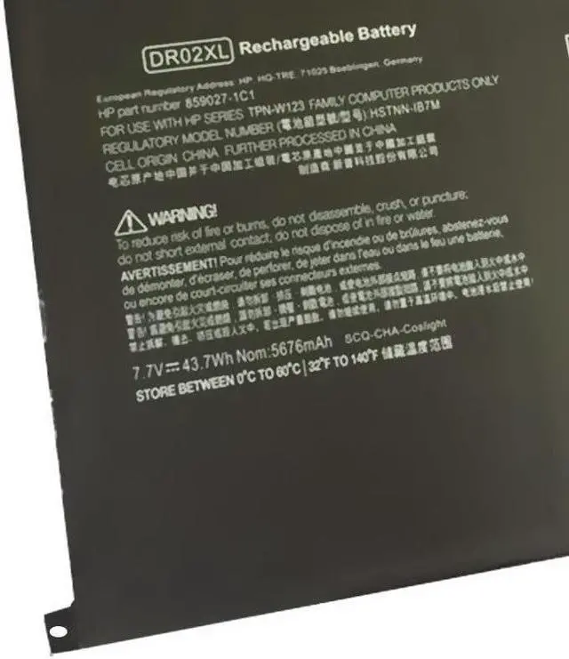 Alt view image 6 of 6 - laptop battery DR02XL For HP Chormebook 11 G5 battery for laptop X9U05UT batteries HSTNN-IB7M 859357-855 859027-421 battery