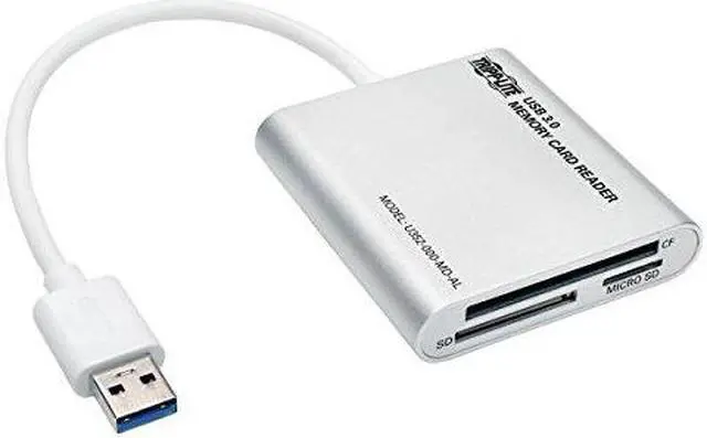 Alt view image 14 of 20 - Tripp Lite U352-000-MD-AL USB 3.0 A (MALE) USB 3.0 SuperSpeed Multi-Drive Memory Card Reader/Writer, Aluminum Case