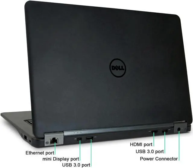 Alt view image 3 of 3 - Dell Latitude E7450 14.0-in Laptop - Intel Core i5 5300U 5th Gen 2.30 GHz 8GB 256GB SSD Windows 10 Pro 64-Bit - Webcam, Touchscreen - Grade B