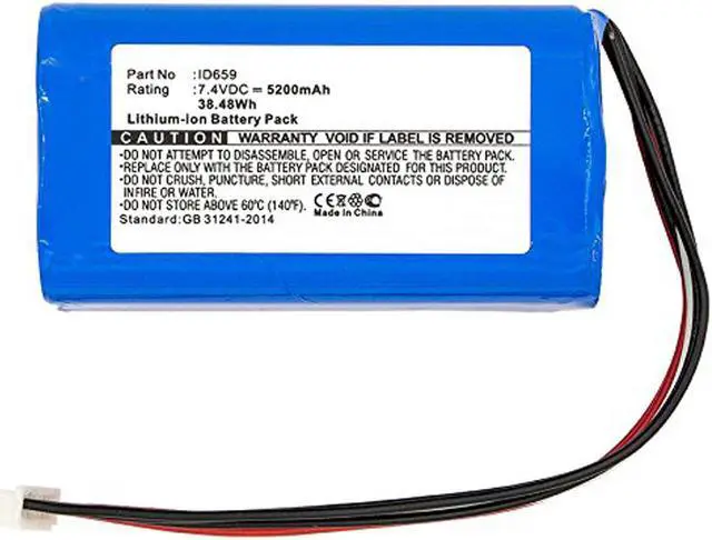 Alt view image 3 of 5 - 5200mAh ID659 Battery Replacement Compatible with Sony SRS-XB3, SRS-XB30 Wireless Portable Bluetooth Speaker