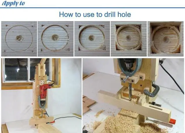 Alt view image 5 of 7 - 14mm 9/16'' Woodworking Square Hole Bits Drill Mortising Chisel Set 14mm/ 9/16" Mortiser Drills Bit Set