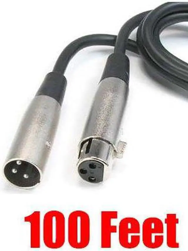 Alt view image 2 of 2 - iMBAPrice 100 Feet Extra Long XLR 3 Pin Microphone Cable, 3P Male/Female (28 Wire Gauge)