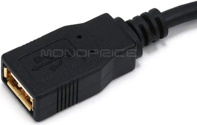 Alt view image 5 of 18 - Monoprice USB 2.0 Extension Cable - 10 Feet - Black | Type-A Male to USB Type-A Female, 28/24AWG, Gold Plated Connectors
