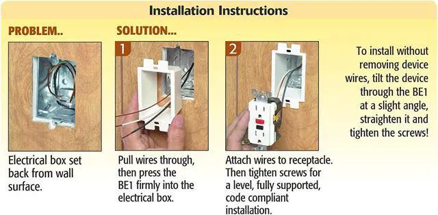 Alt view image 2 of 3 - iMBAPrice BE4-2 (4-Gang) Electrical Power Outlet Box Extender, White (Made in USA)