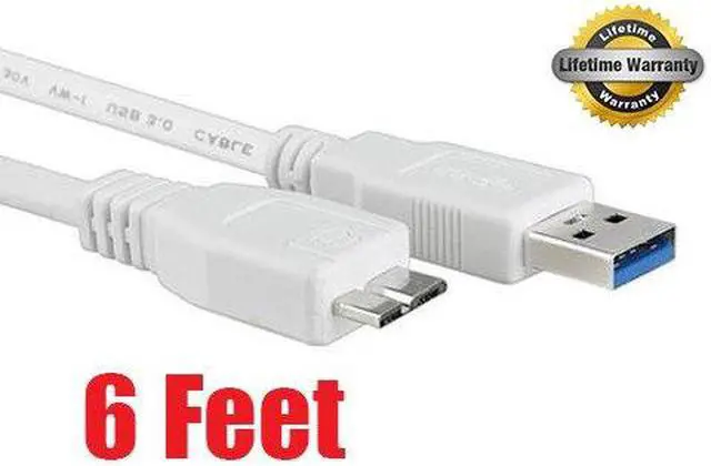 Main image of iMBAPrice White 6 feet Long Superspeed 5Gbps USB 3.0 A to Micro B Charger/Data/Sync Cable for Samsung Galaxy S5 SM-G900